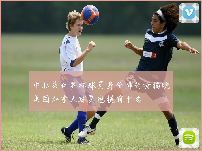 中北美世界杯球员身价排行榜揭晓美国加拿大球员包揽前十名